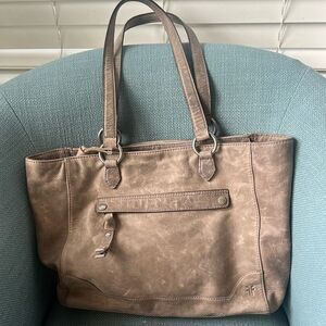 Frye Melissa Tan Leather Tote Handbag